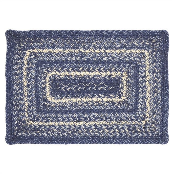 Great Falls Blue Jute Rect Placemat 12x18 Thumbnail