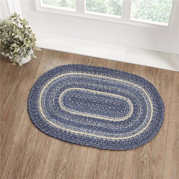 Great Falls Blue Jute Rug Oval 20x30 Thumbnail