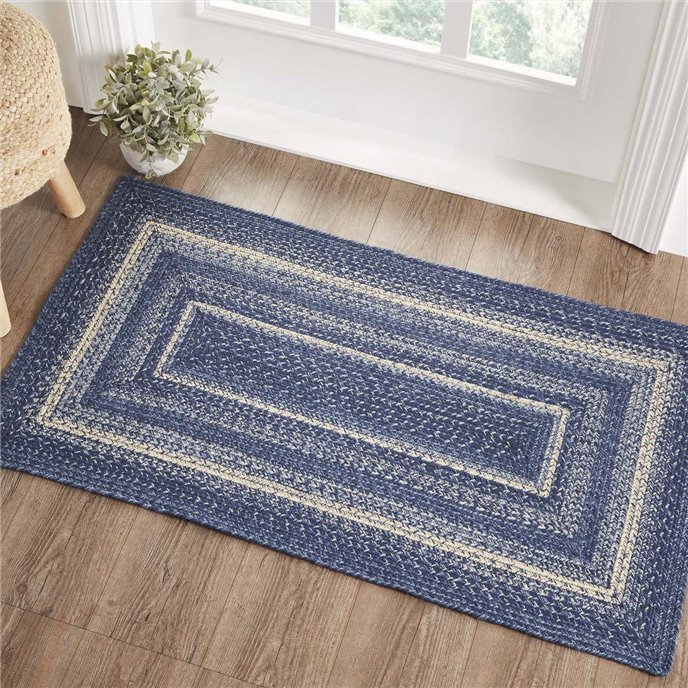 Great Falls Blue Jute Rug Rect w/ Pad 27x48 Thumbnail