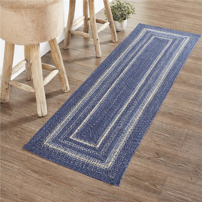 Great Falls Blue Jute Rug/Runner Rect w/ Pad 22x72 Thumbnail