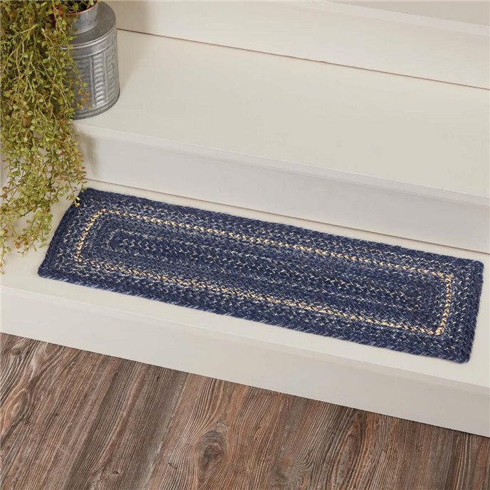 Great Falls Blue Jute Stair Tread Rect Latex 8.5x27 Thumbnail