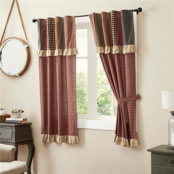 Maisie Short Panel with Attached Patch Valance Set of 2 63x36 Thumbnail