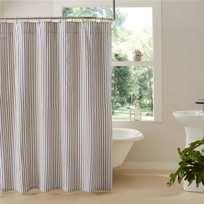 Kaila Ticking Stripe Shower Curtain 72x72 Thumbnail
