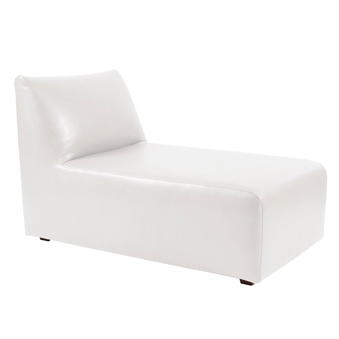 Howard Elliott Pod Lounge Cover Faux Leather Avanti White - Cover Only, Base Not Included Thumbnail