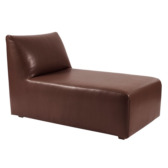 Howard Elliott Pod Lounge Faux Leather Avanti Pecan Complete Bench Thumbnail