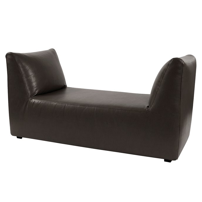 Howard Elliott Pod Bench Cover Faux Leather Avanti Black - Cover Only, Base Not Included Thumbnail