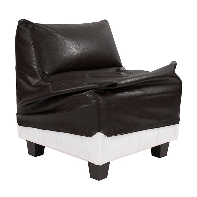 Howard Elliott Pod Chair Cover Faux Leather Avanti Black - Cover Only, Chair Base Not Included Thumbnail