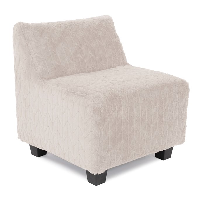 Howard Elliott Pod Chair Cover Faux Fur Angora Natural - Cover Only, Chair Base Not Included Thumbnail