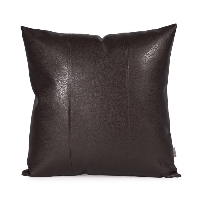 Howard Elliott 20" x 20" Pillow Faux Leather Avanti Black Thumbnail