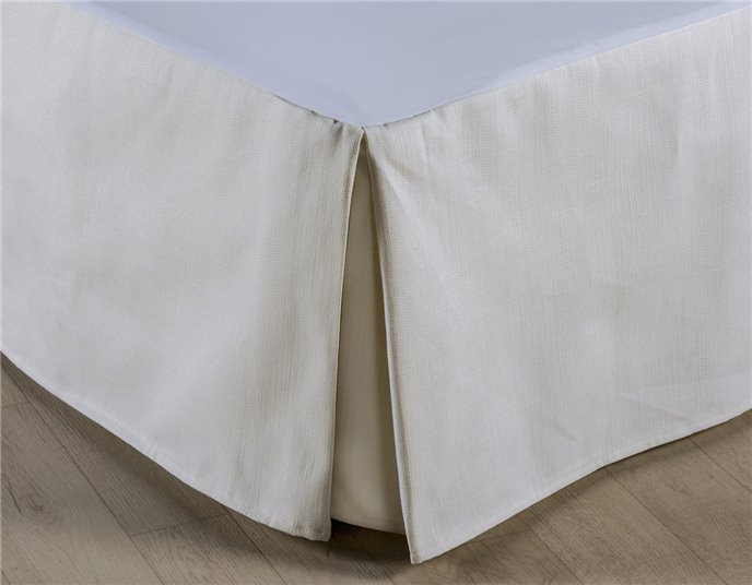 Classic Linen Ivory Full Bedskirt 15" Thumbnail