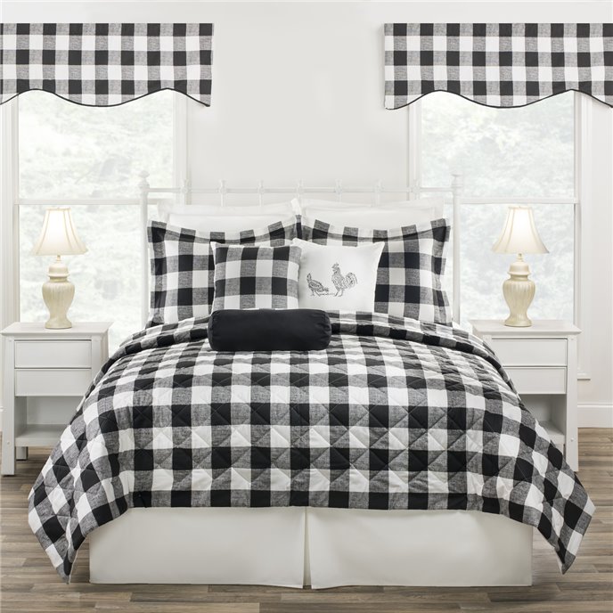 Cottage Classic Black Full Bedskirt - Solid Print Thumbnail