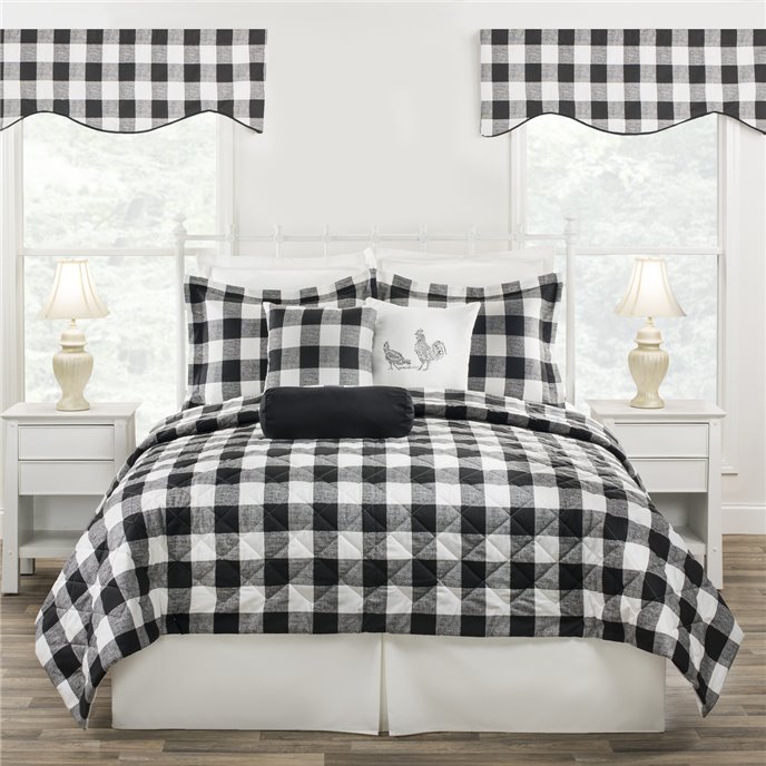 Cottage Classic Black Cal King Bedskirt - Solid Print Thumbnail