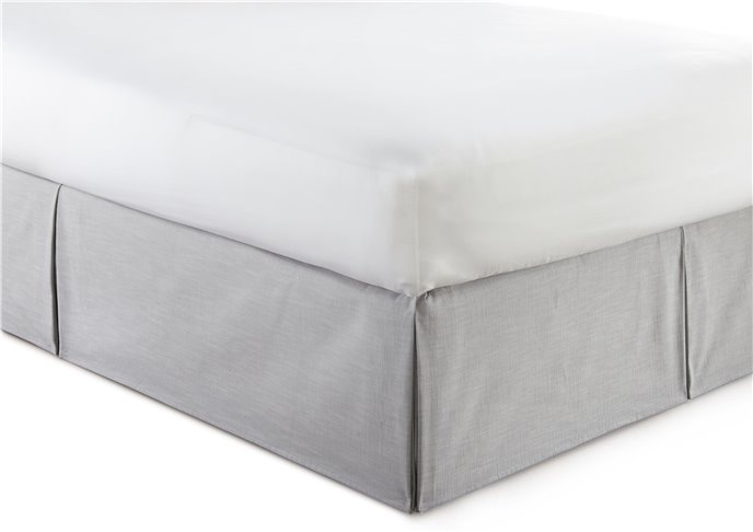 Cambric Gray Bedskirt 15" Drop California King Thumbnail