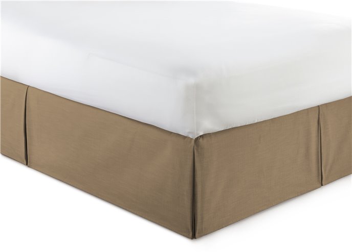 Cambric Walnut Bedskirt 15" Drop Queen Thumbnail