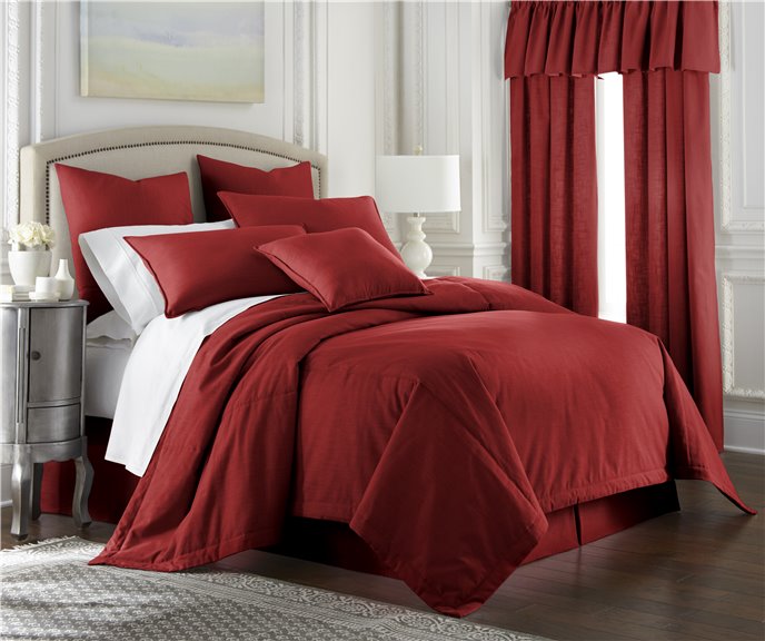 Cambric Red Comforter California King Thumbnail