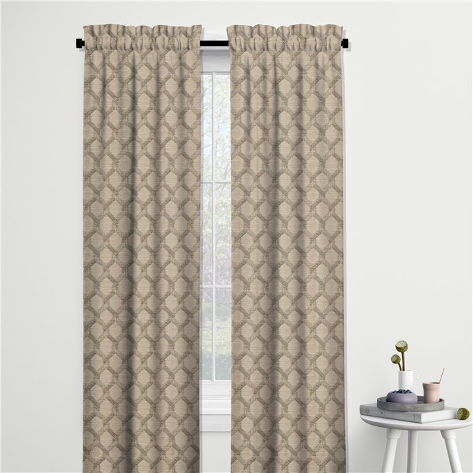 Malden Natural Pinch Pleat Drapery Panel - 50"x120" Thumbnail
