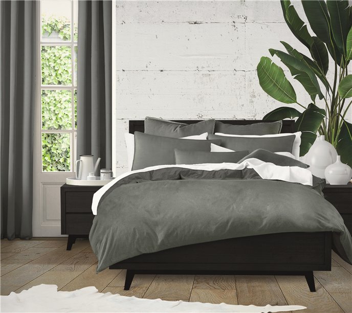Harrow Charcoal Coverlet Set - Queen Thumbnail