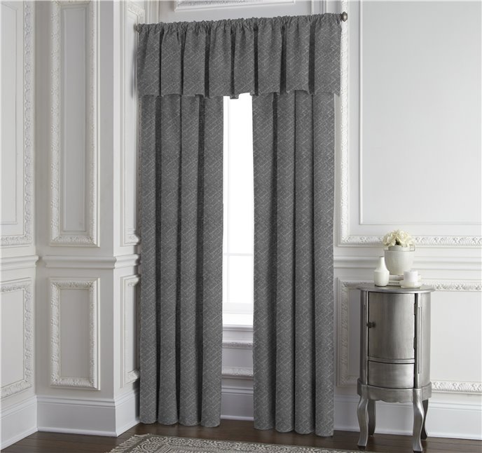 Gosfield Gray Pole Top Drapery Panel - 50"x108" Thumbnail