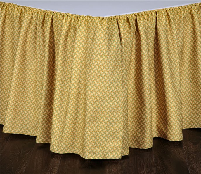 Ferngully Yellow Cal King Bed Skirt (15" drop) by Thomasville Thumbnail