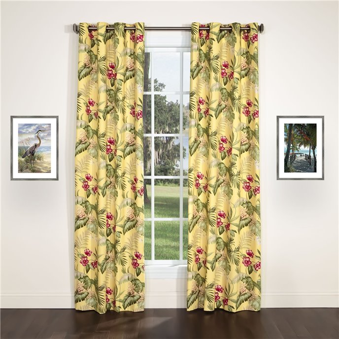 Ferngully Yellow 96" x 84" Grommet Top Curtains by Thomasville Thumbnail