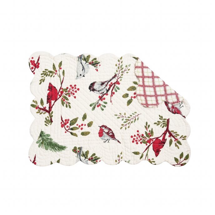 Sprig Birds Rectangular Quilted Placemat Thumbnail