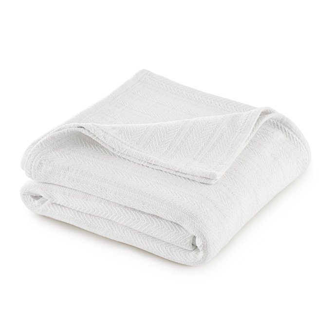 Vellux Cotton King White Blanket Thumbnail
