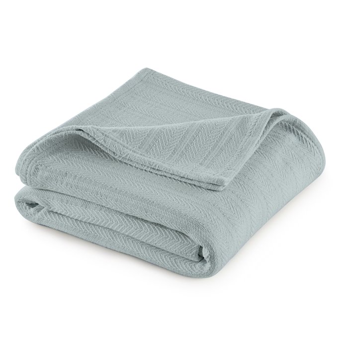 Vellux Cotton Twin Gray Mist Blanket Thumbnail