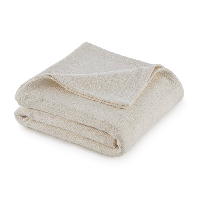 Vellux Cotton Twin Ecru Blanket Thumbnail