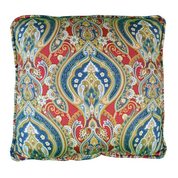 Tadeya - Red Square Pillow - 17" Thumbnail