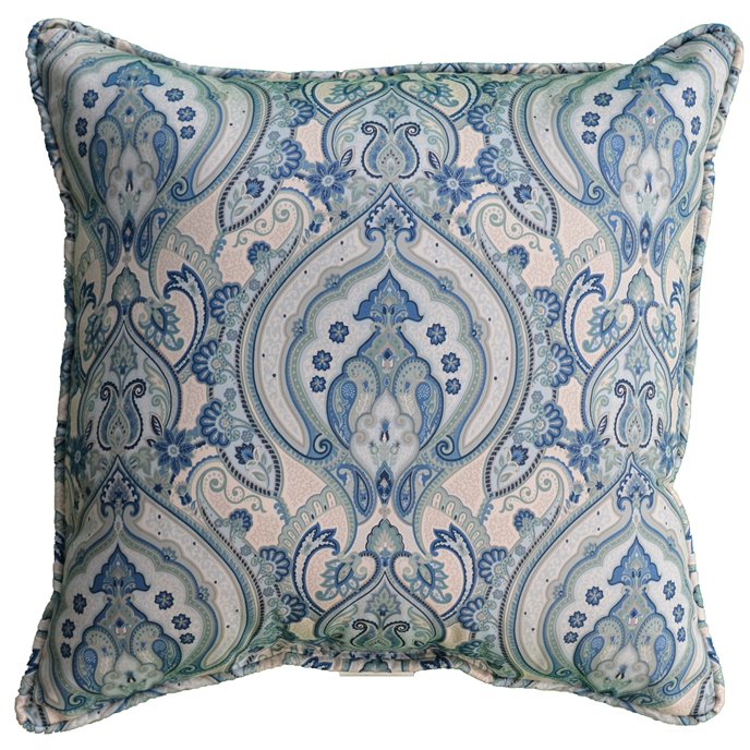 Tadeya - Spring Blue Square Pillow - 17" Thumbnail