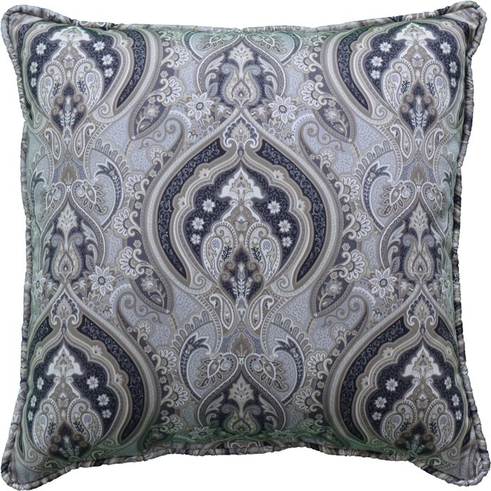 Tadeya - Black Square Pillow - 17" Thumbnail