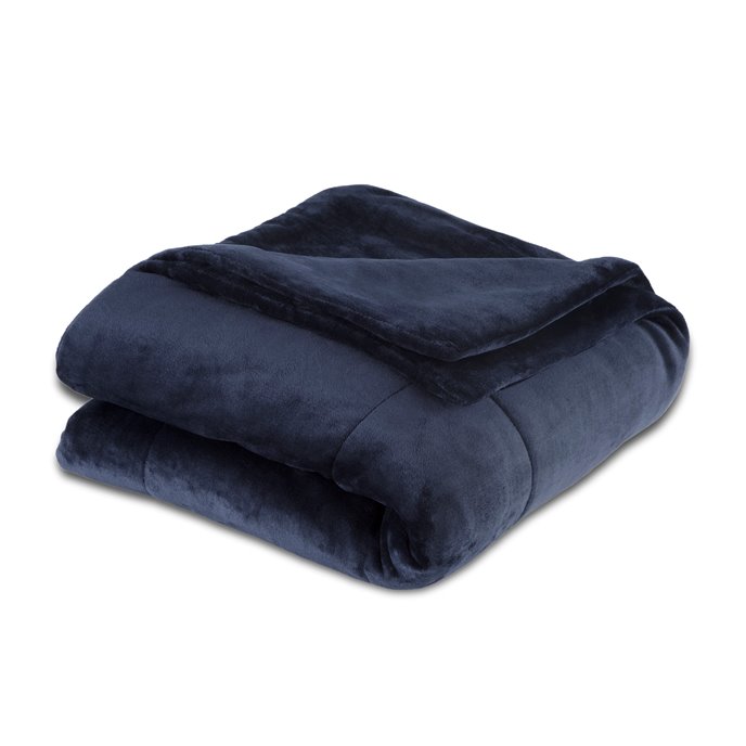 Vellux PlushLux Filled Full/Queen Midnight Blue Blanket Thumbnail
