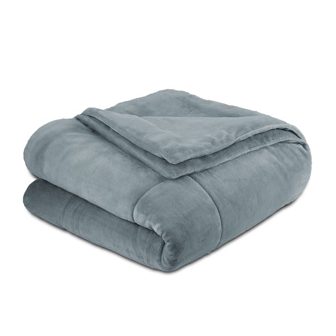 Vellux PlushLux Filled Twin Tropper Blue Blanket Thumbnail