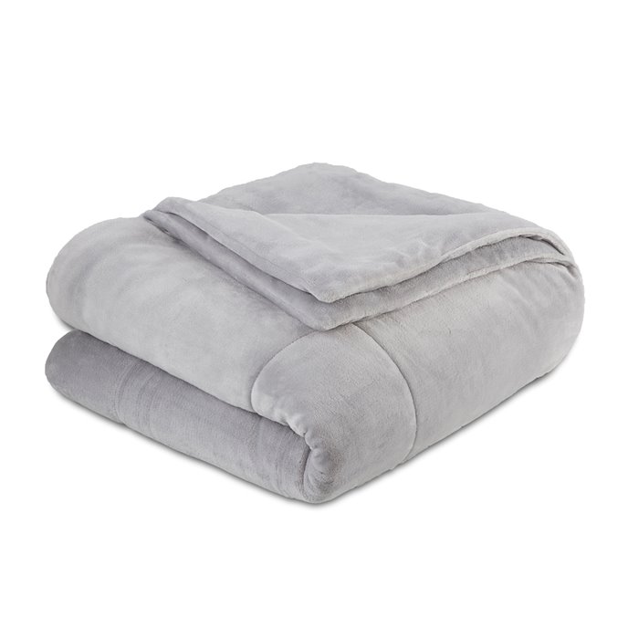 Vellux PlushLux Filled Twin Light Gray Blanket Thumbnail