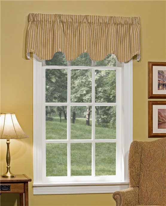 Beige Stripe Erin Valance Thumbnail