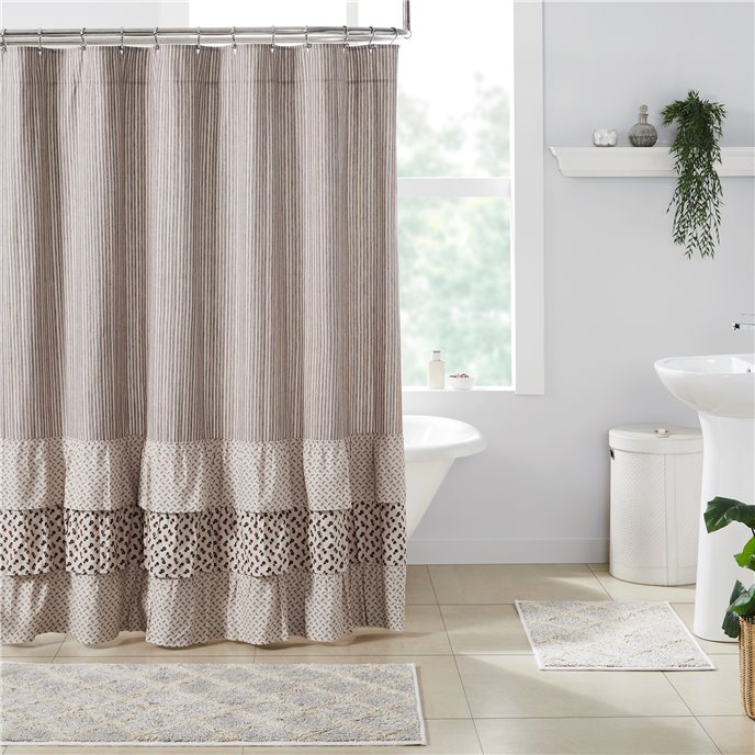 Florette Ruffled Shower Curtain 72x72 Thumbnail