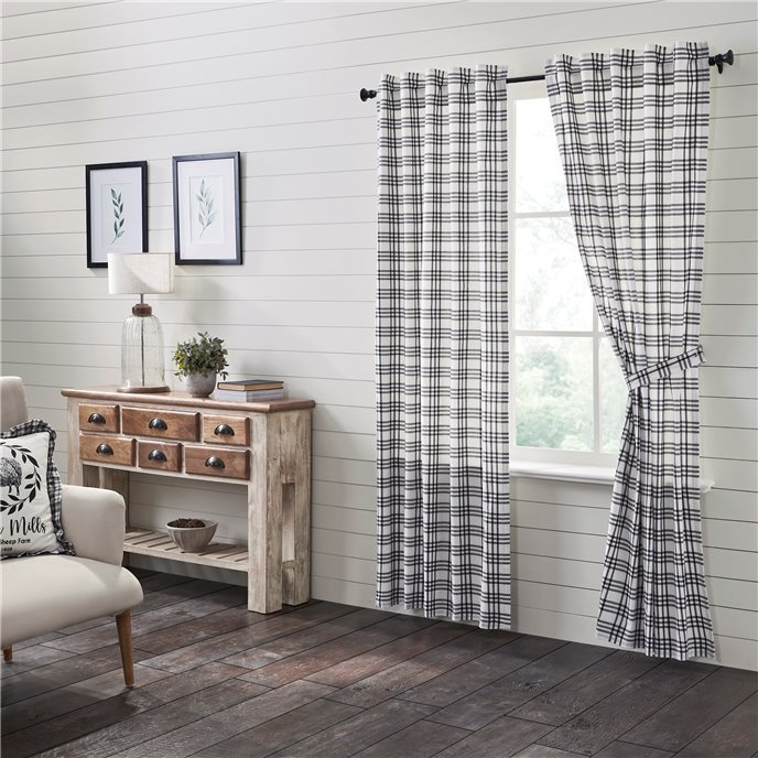 Sawyer Mill Black Plaid Panel Set of 2 84x40 Thumbnail