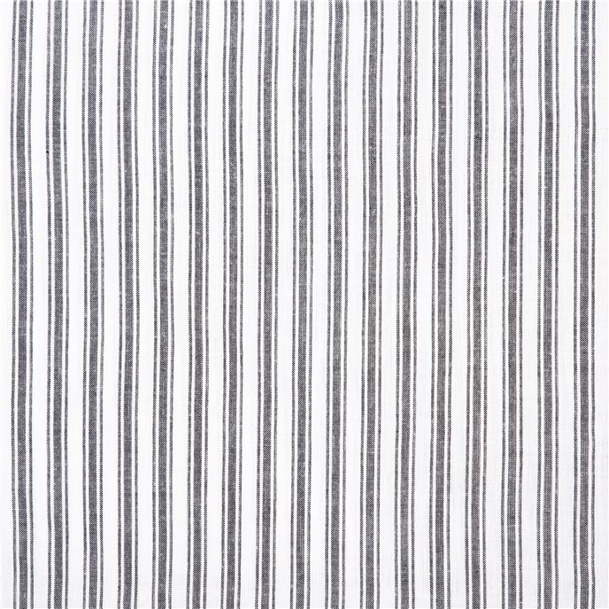 Sawyer Mill Black Ruffled Ticking Stripe Pillow Cover 14x22 Thumbnail