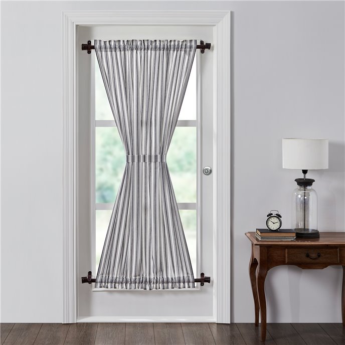 Sawyer Mill Black Ticking Stripe Door Panel 72x40 Thumbnail