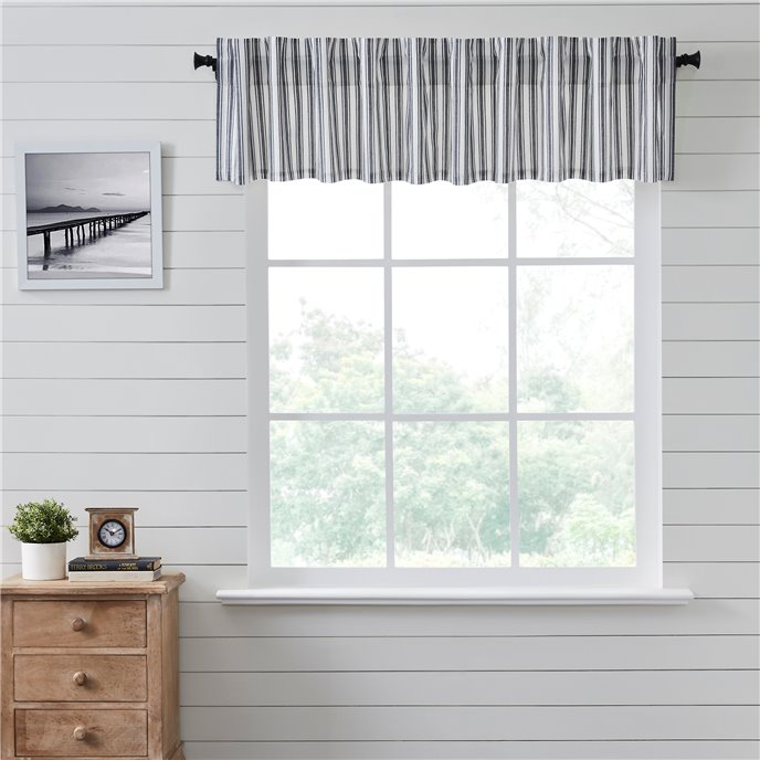 Sawyer Mill Black Ticking Stripe Valance 16x90 Thumbnail