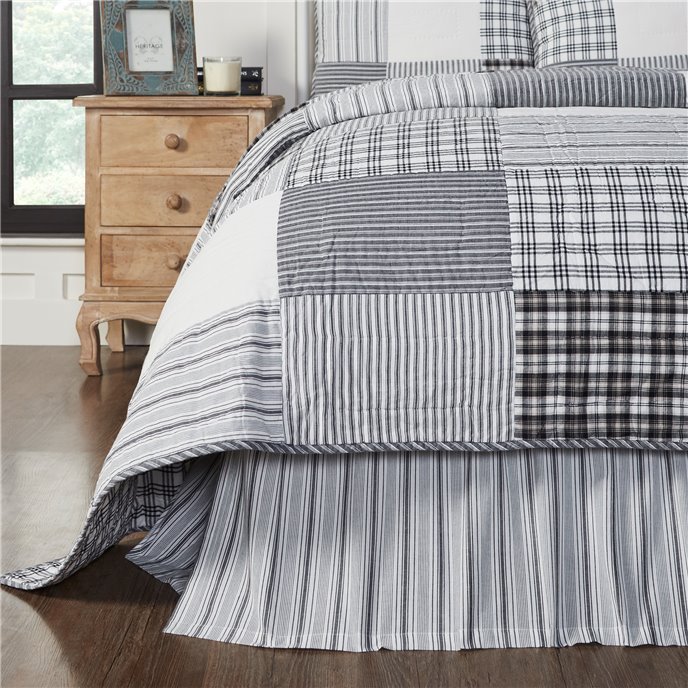 Sawyer Mill Black Twin Bed Skirt 39x76x16 Thumbnail