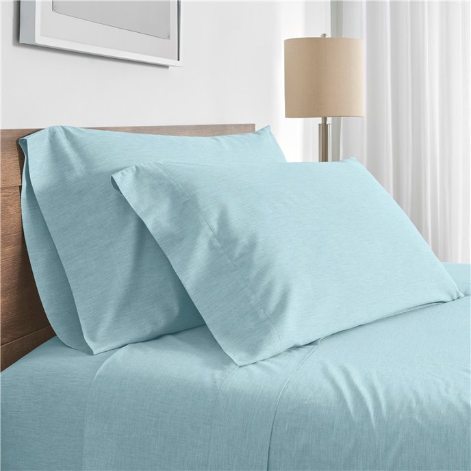Modern Living 300 Thread Count Standard Soft Aqua Pillowcase Pair Thumbnail