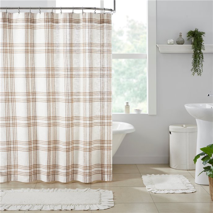 Wheat Plaid Shower Curtain 72x72 Thumbnail