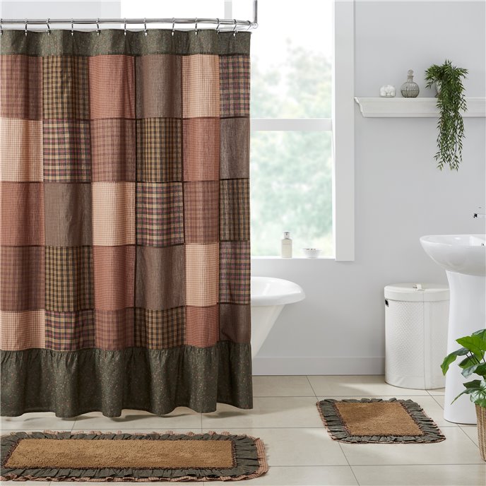 Crosswoods Patchwork Shower Curtain 72x72 Thumbnail