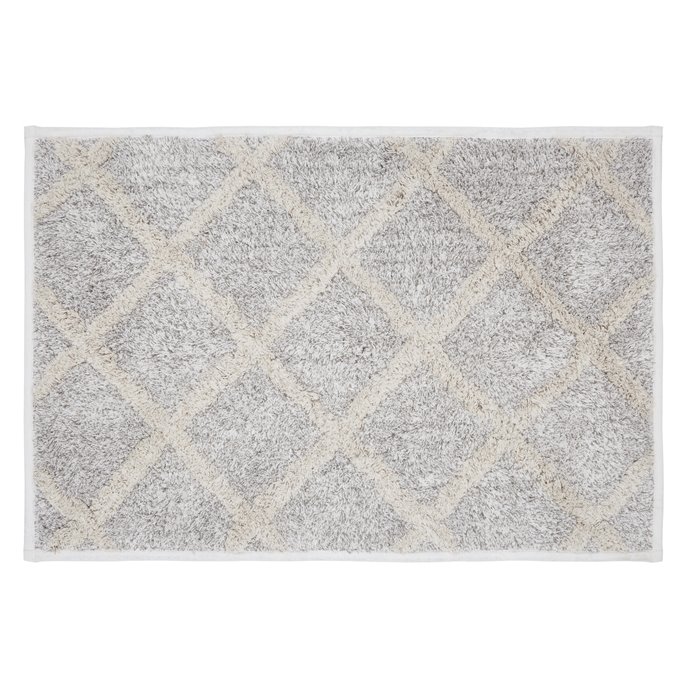 Frayed Lattice Oatmeal Bathmat 20x30 Thumbnail