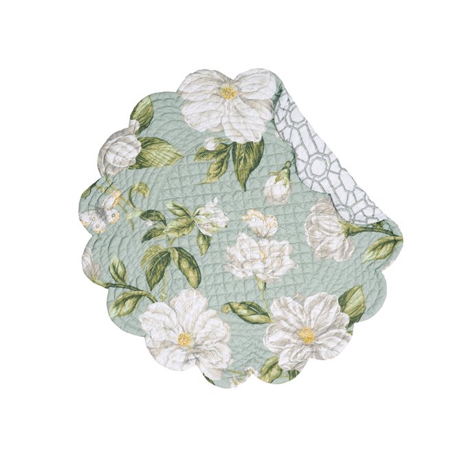 Magnolia Garden Round Quilted Placemat Thumbnail