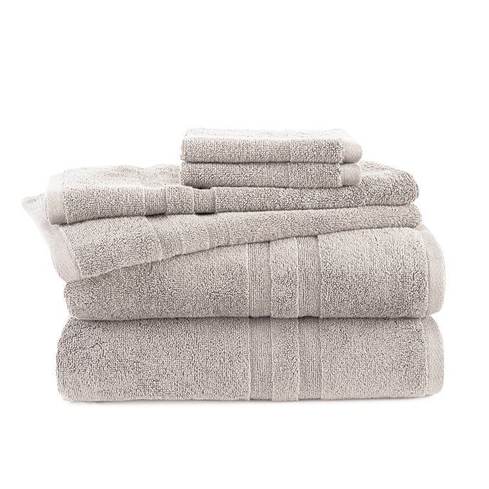 Martex Purity 6 Piece Light Gray Bath Towel Set Thumbnail