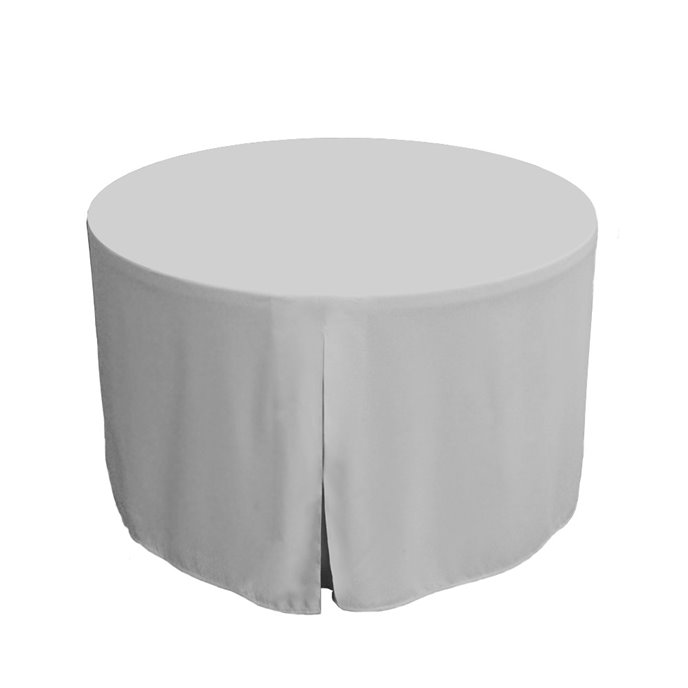 Tablevogue 48-Inch Silver Round Table Cover Thumbnail