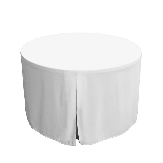 Tablevogue 48-Inch White Round Table Cover Thumbnail