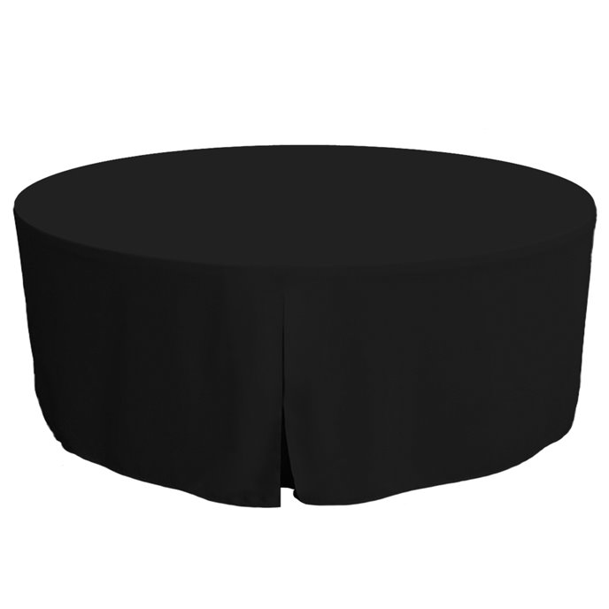 Tablevogue 72-Inch Black Round Table Cover Thumbnail